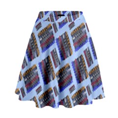 Abstract Pattern Seamless Artwork High Waist Skirt by Nexatart