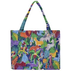 Animated Safari Animals Background Mini Tote Bag by Nexatart