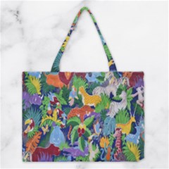 Animated Safari Animals Background Medium Tote Bag by Nexatart