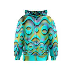 Background Braid Fantasy Blue Kids  Zipper Hoodie by Nexatart