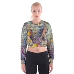 Brick Of Walls With Color Patterns Women s Cropped Sweatshirt by Nexatart