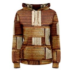 Brown Wall Tile Design Texture Pattern Women s Pullover Hoodie by Nexatart