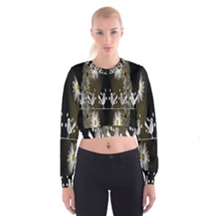 Daisy Bird  Women s Cropped Sweatshirt by Nexatart