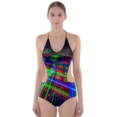 Electronics Board Computer Trace Cut-out One Piece Swimsuit by Nexatart