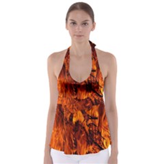 Fire Easter Easter Fire Flame Babydoll Tankini Top by Nexatart