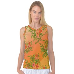 Flowers Background Backdrop Floral Women s Basketball Tank Top