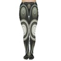 Fractal Beige Blue Abstract Women s Tights View1