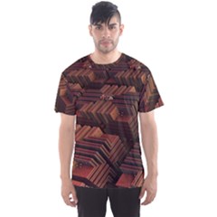 Fractal 3d Render Futuristic Men s Sport Mesh Tee