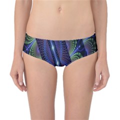 Fractal Blue Lines Colorful Classic Bikini Bottoms