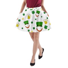 St  Patrick s Day Pattern A-line Pocket Skirt by Valentinaart