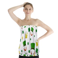 St  Patrick s Day Pattern Strapless Top by Valentinaart