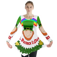 St  Patrick Long Sleeve Tunic  by Valentinaart