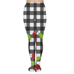 Cherries Plaid Pattern  Women s Tights