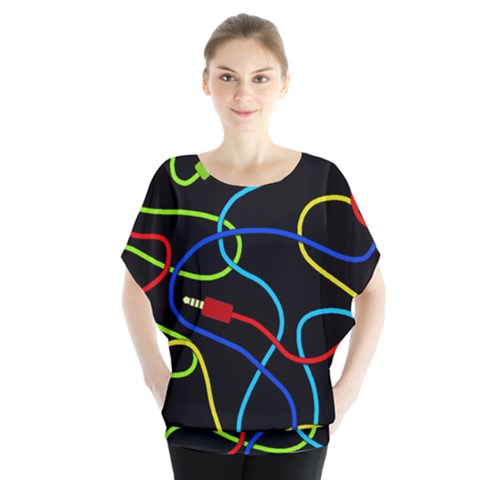 Audio Cables  Blouse by Valentinaart