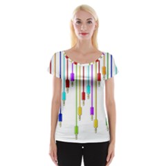 Plug In Women s Cap Sleeve Top by Valentinaart
