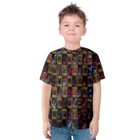 Kaleidoscope Pattern Abstract Art Kids  Cotton Tee by Nexatart