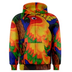 Parakeet Colorful Bird Animal Men s Zipper Hoodie