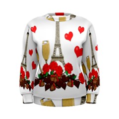 Romance In Paris Women s Sweatshirt by Valentinaart