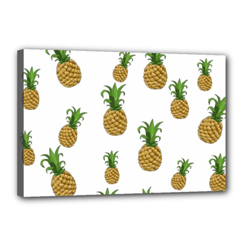 Pineapples Pattern Canvas 18  X 12  by Valentinaart