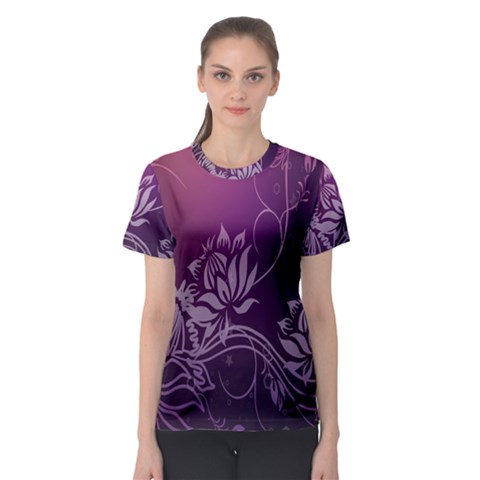 Purple Lotus Women s Sport Mesh Tee by Nexatart