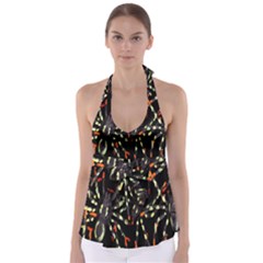 Spiders Colorful Babydoll Tankini Top