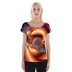 The Touch Digital Art Women s Cap Sleeve Top by Nexatart