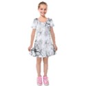 Tree Knots Bark Kaleidoscope Kids  Short Sleeve Velvet Dress View1