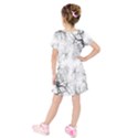 Tree Knots Bark Kaleidoscope Kids  Short Sleeve Velvet Dress View2