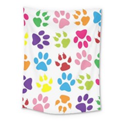 Paw Print Paw Prints Background Medium Tapestry by Amaryn4rt