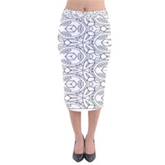 Pattern Silly Coloring Page Cool Velvet Midi Pencil Skirt