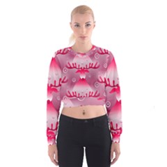 Seamless Repeat Repeating Pattern Women s Cropped Sweatshirt by Amaryn4rt