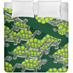 Seamless Tile Background Abstract Turtle Turtles Duvet Cover Double Side (king Size) by Amaryn4rt