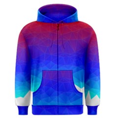 Gradient Red Blue Landfill Men s Zipper Hoodie by Amaryn4rt