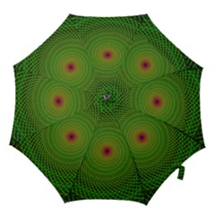 Green Fractal Simple Wire String Hook Handle Umbrellas (medium) by Amaryn4rt