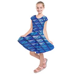 Lines Geometry Architecture Texture Kids  Short Sleeve Dress