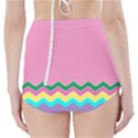 Easter Chevron Pattern Stripes High-Waisted Bikini Bottoms View2