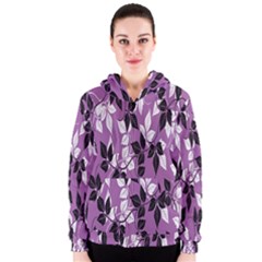 Floral Pattern Background Women s Zipper Hoodie