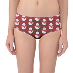 Card Cartoon Christmas Cold Mid-waist Bikini Bottoms by Amaryn4rt