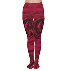 Roses Flowers Red Forest Bloom Women s Tights