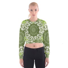 Mandala Center Strength Motivation Women s Cropped Sweatshirt by Amaryn4rt