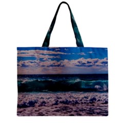 Wave Foam Spray Sea Water Nature Zipper Mini Tote Bag by Amaryn4rt