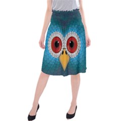 Bird Eyes Abstract Midi Beach Skirt