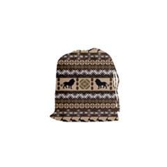 African Vector Patterns  Drawstring Pouches (xs) 