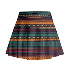 Ethnic Style Tribal Patterns Graphics Vector Mini Flare Skirt by Amaryn4rt