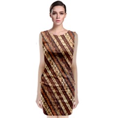 Udan Liris Batik Pattern Sleeveless Velvet Midi Dress