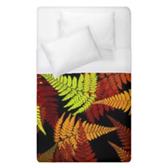 3d Red Abstract Fern Leaf Pattern Duvet Cover (single Size) by Amaryn4rt