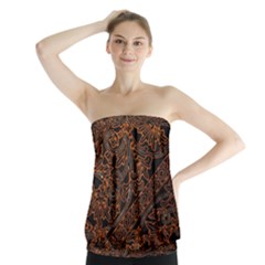 Art Traditional Indonesian Batik Pattern Strapless Top