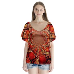 Dreamcatcher Stained Glass Flutter Sleeve Top