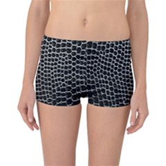 Black White Crocodile Background Reversible Bikini Bottoms by Simbadda