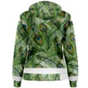 Peacock Feathers Pattern Women s Pullover Hoodie View2